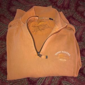 Tommy Bahama half zip. Marigold color
